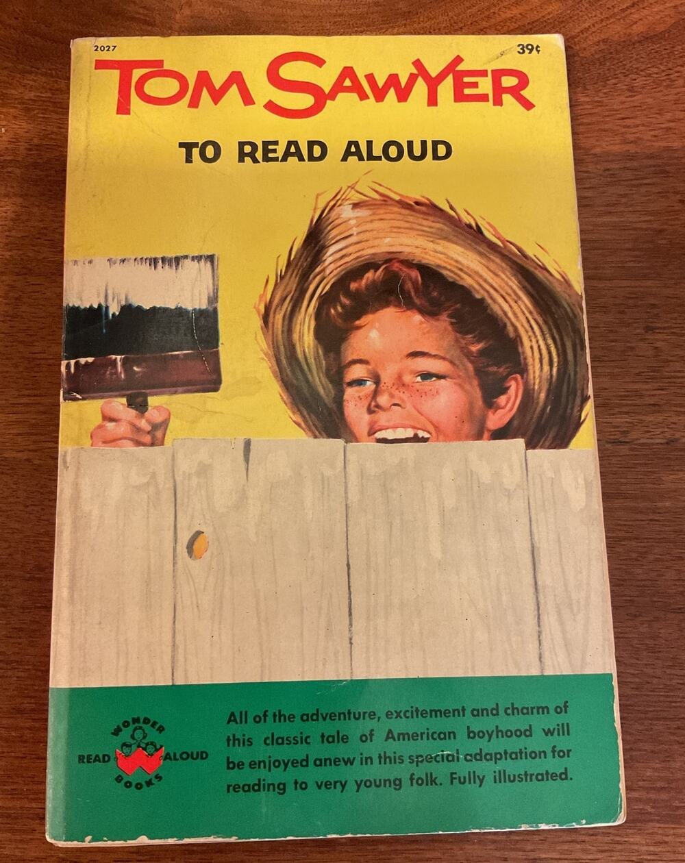 1961 Tom Sawyer, To Read Aloud, By Mark Twain, Wonder Books Classic Paperback